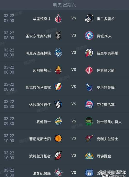 nba最新赛季赛程；nba最新赛季赛程表